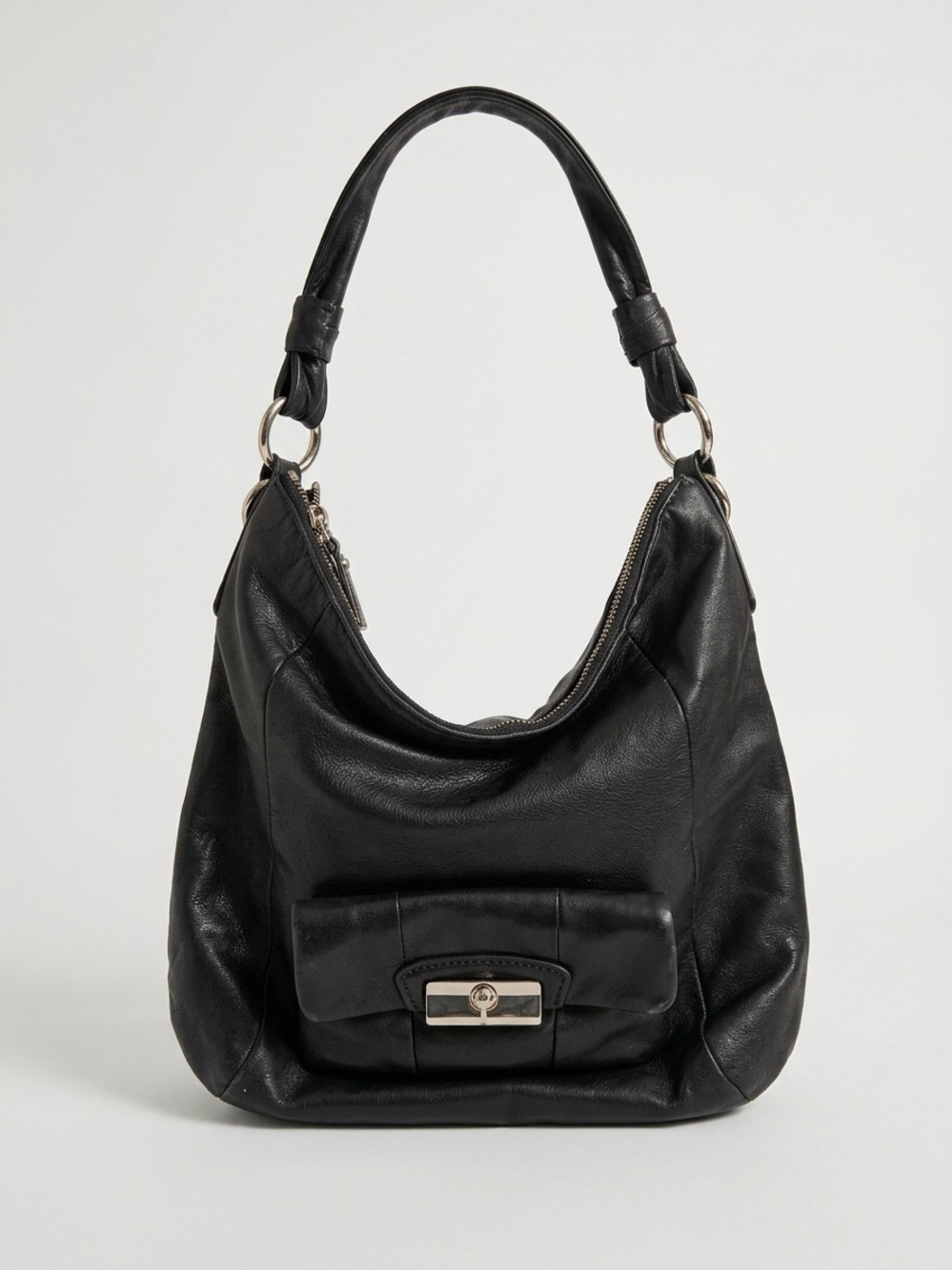 COACH VINTAGE Black Leather Hobo Bag